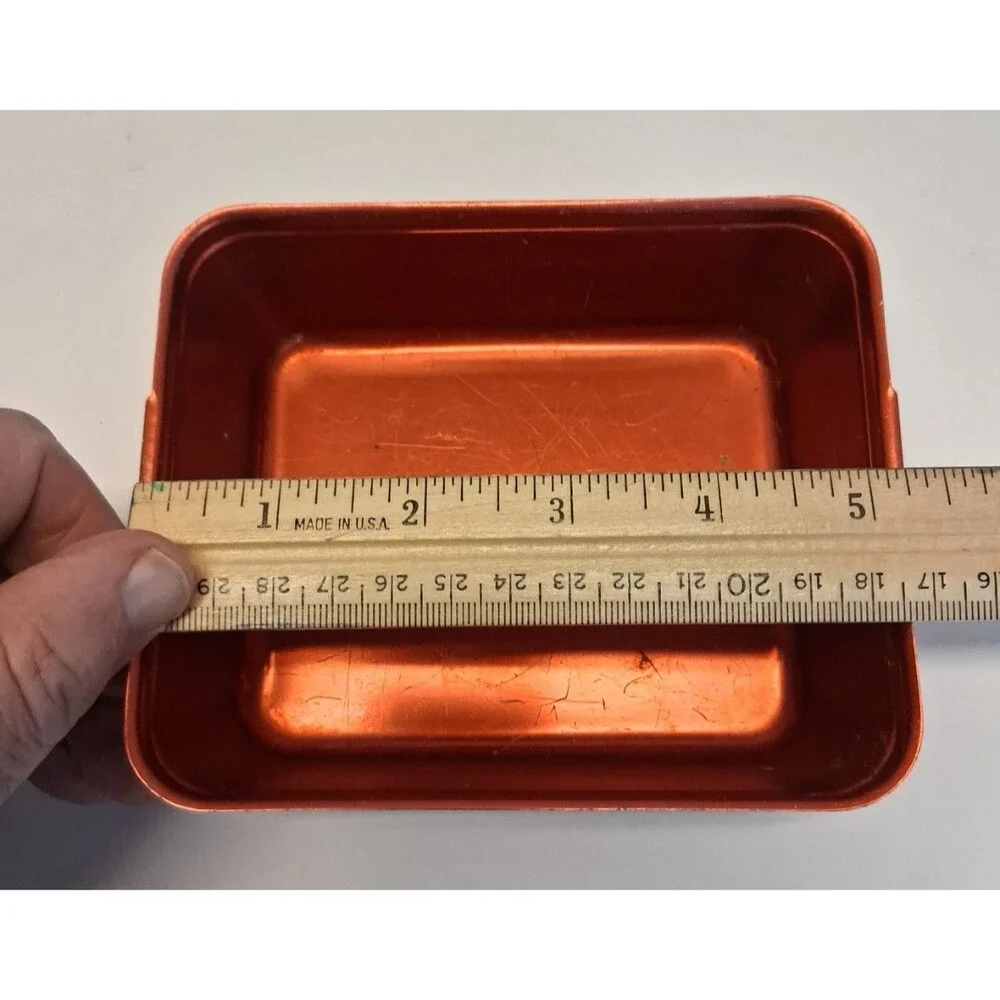 VTG Set of 5 Anodized Aluminum Refrigerator Dishes with Lids MCM 1940s-1950s